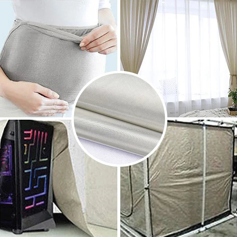 Faraday High-Performance Conductive Mesh Fabric for EMF/EMI/RFID Blocking and Electromagnetic Radiation Protection