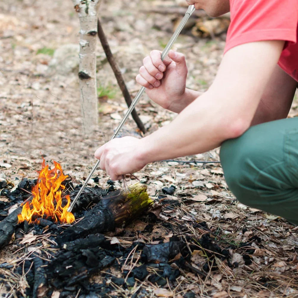 1/2/4pcs Outdoor Cooking Blowpipe, Telescopic Camping Fire Blower, Portable Survival Tool, Essential for Picnic Cooking