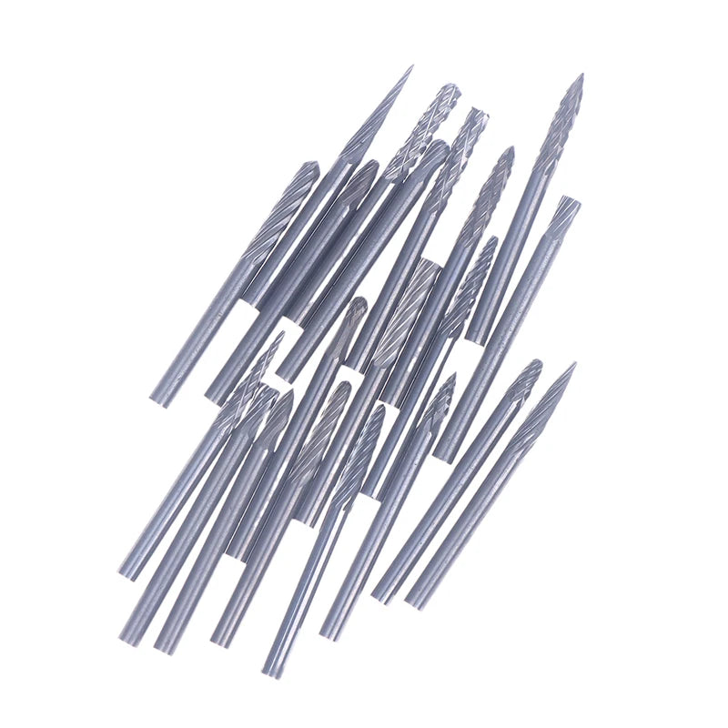 Tungsten Carbide Rotary File Hard Alloy Rotary Bur Drill Bit 3mm Shank Engraving Cutter Grinding Head For Metal And Plastic