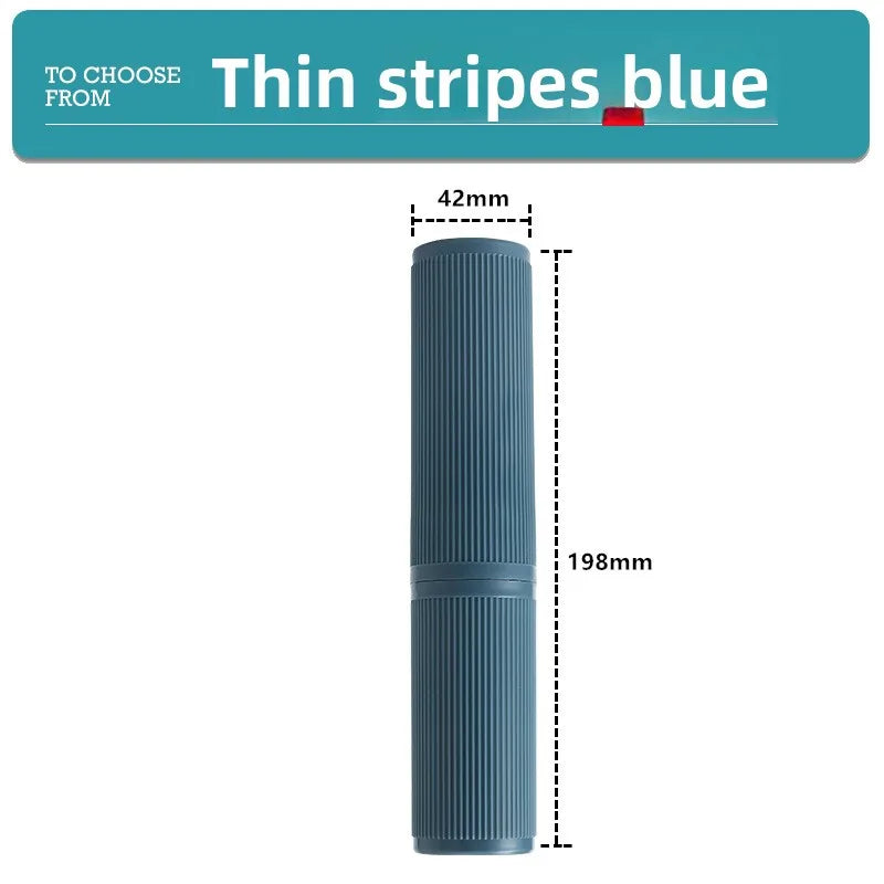Pinstripe Simple Travel Wash Cup Portable Toothbrush Storage Box Toothbrush Holder Mouthwash Cup Set Brushing Cup