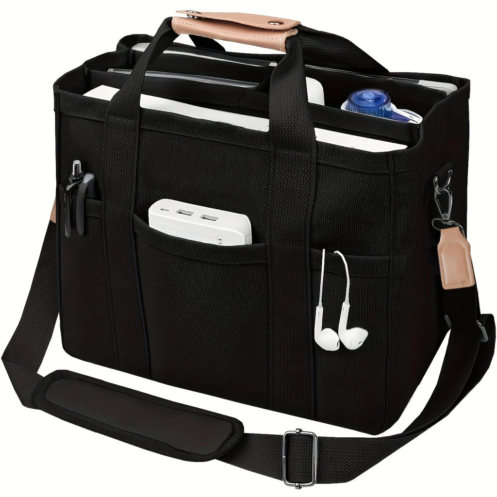 Fashionable White Women's Shoulder Bag, Large Capacity Handbag, Multifunctional Multi Compartment Storage Bags