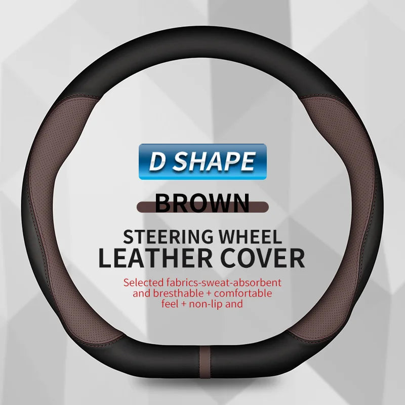 Car Steering Wheel Cover For Ebro S400 S700 S800 S900 2025 2026 2027 Leather Protector Anti Slip Wear-resistant Auto Accessories