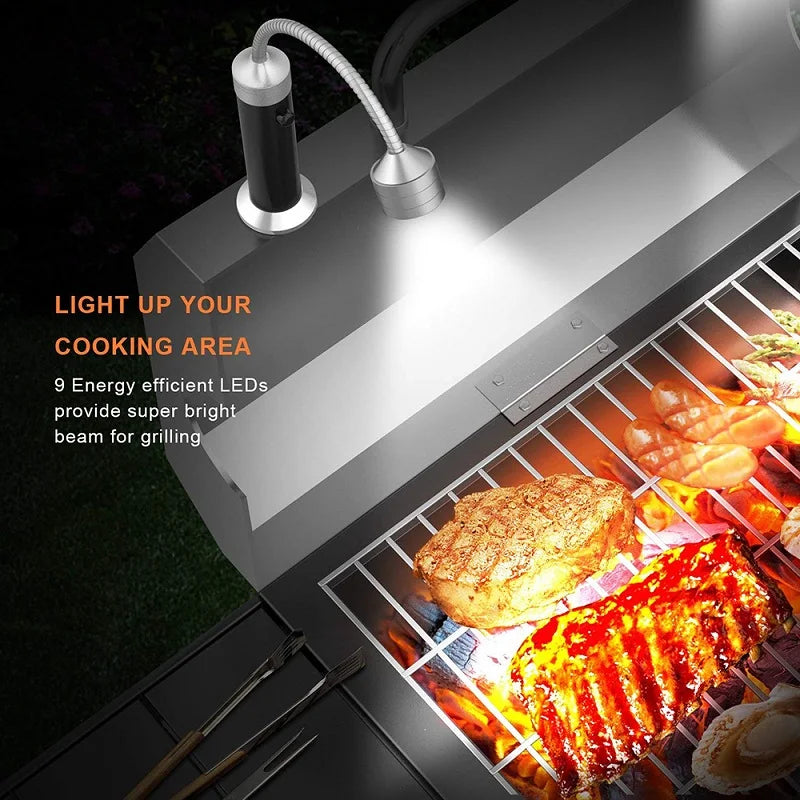 Lamps Bbq Bright Magnetic Barbecue Led Light Heat Resistant Barbeque Grill Light Lamp Flexible Adjustable 360 Degrees Outdoor