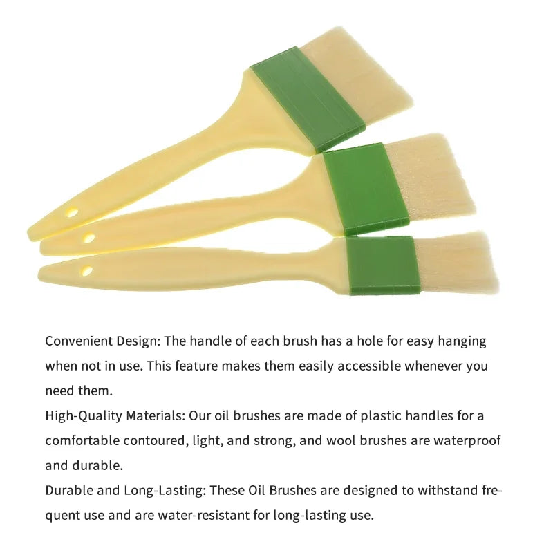 Pastry Brushes Basting Oil Brush to Spread Butter Oil or Egg Wash On Bread and Pastries or To Apply Sauces When Grilling
