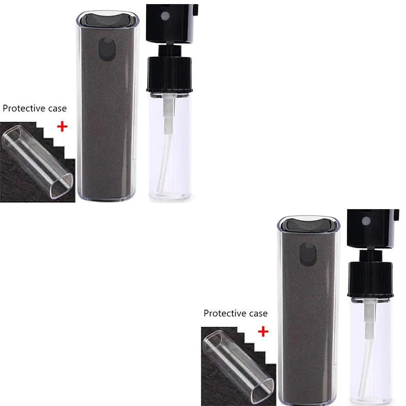 1/2pcs 2-in-1 Mobile Phone Screen Spray Bottle Computer Screen Cleaner with Microfiber Cloth Set Cleaning Tools Car Cleaning
