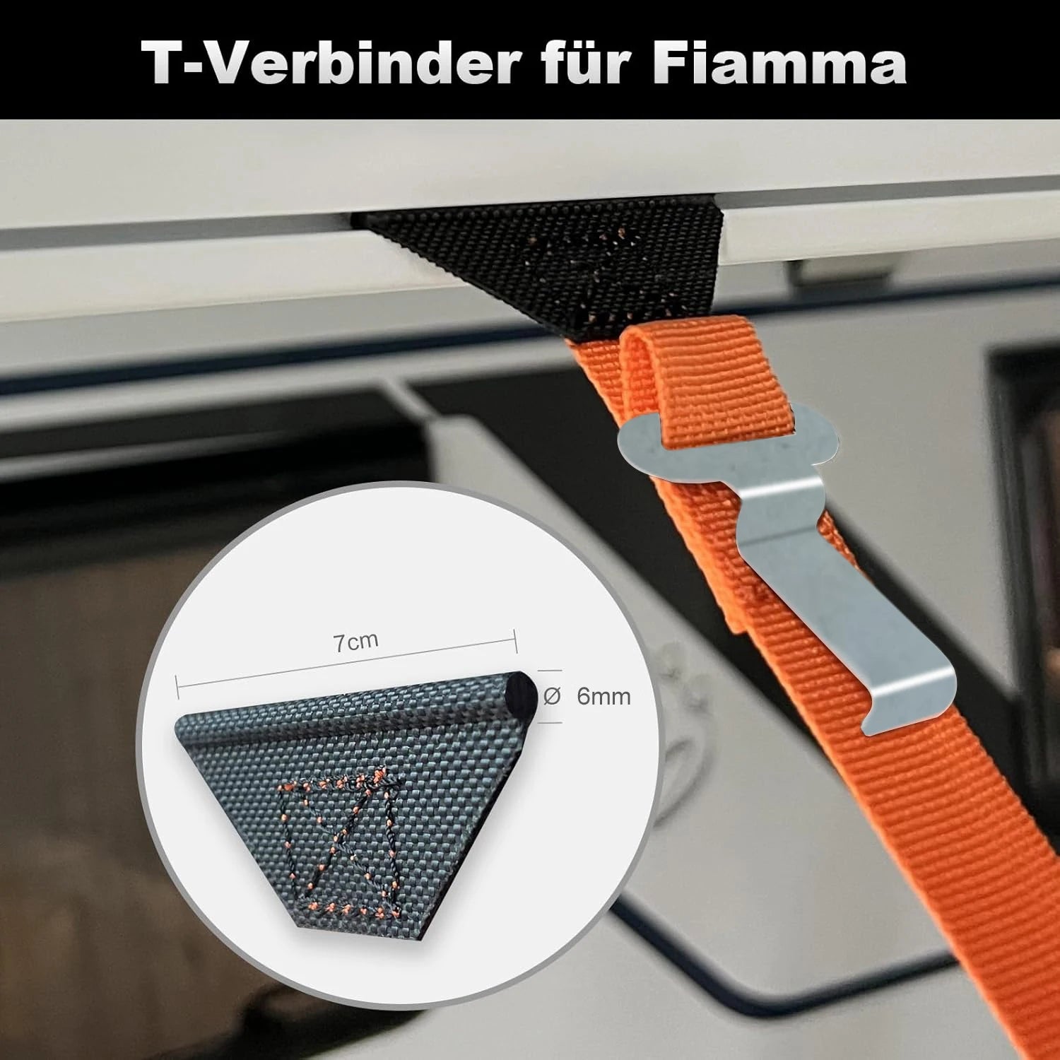 2-IN-1 Awning Storm Band Straps Tie Down Kits For Thule, Fiamma, Dometic Awning Canopy For Most Motorhome Windproof Fixed Strap