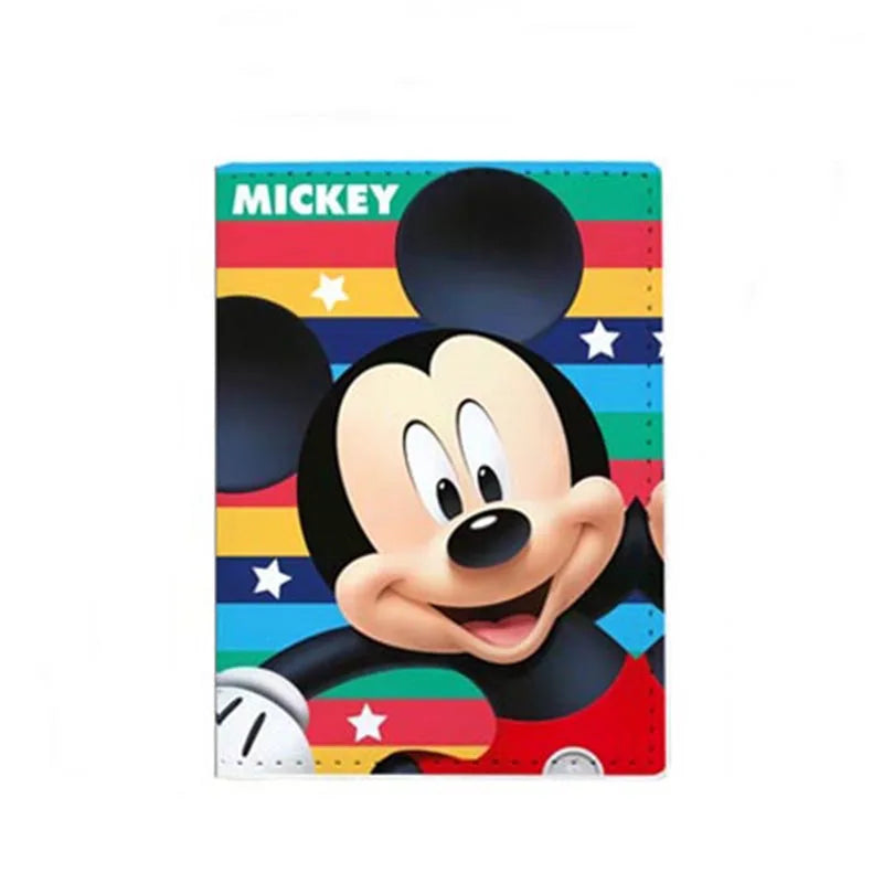 2023 Disney Mickey Minnie Mouse Travel Accessories Passport Cover Holder PU Leather Unisex ID Bank Card Holders Wedding Gifts