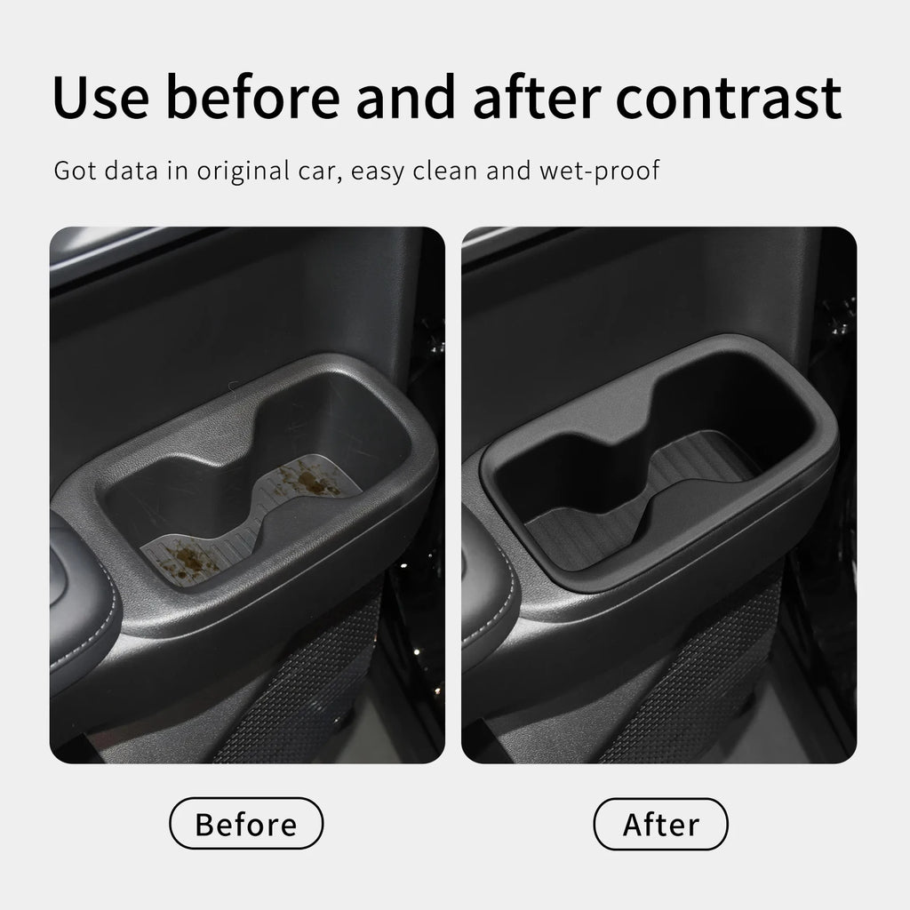 LUCKEASY for Hyundai Santa Fe 2024 2025 6/7 Seats Car Water Cup Holder The Second Row Drinks Cup Holder Storage Box Accessories