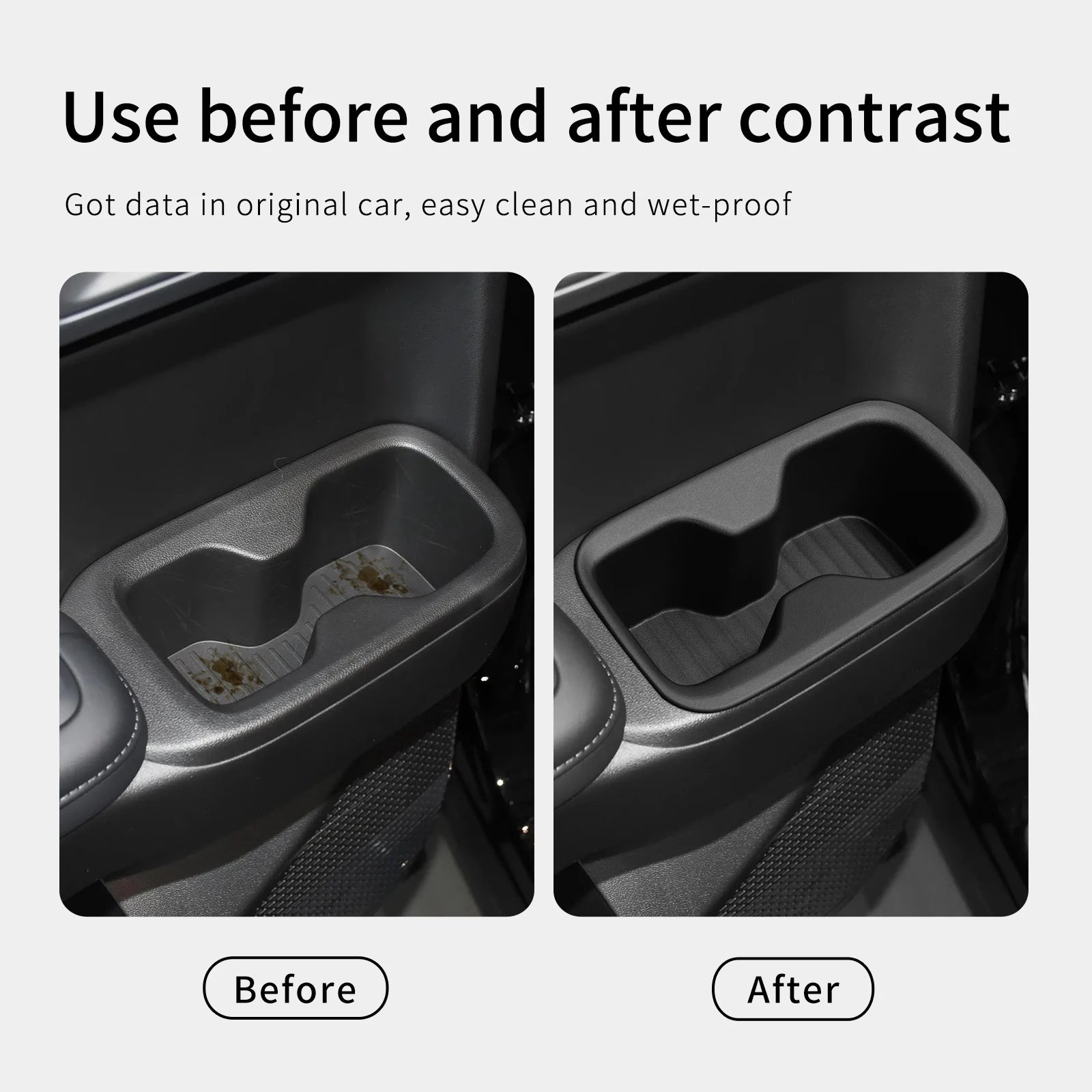 LUCKEASY for Hyundai Santa Fe 2024 2025 6/7 Seats Car Water Cup Holder The Second Row Drinks Cup Holder Storage Box Accessories