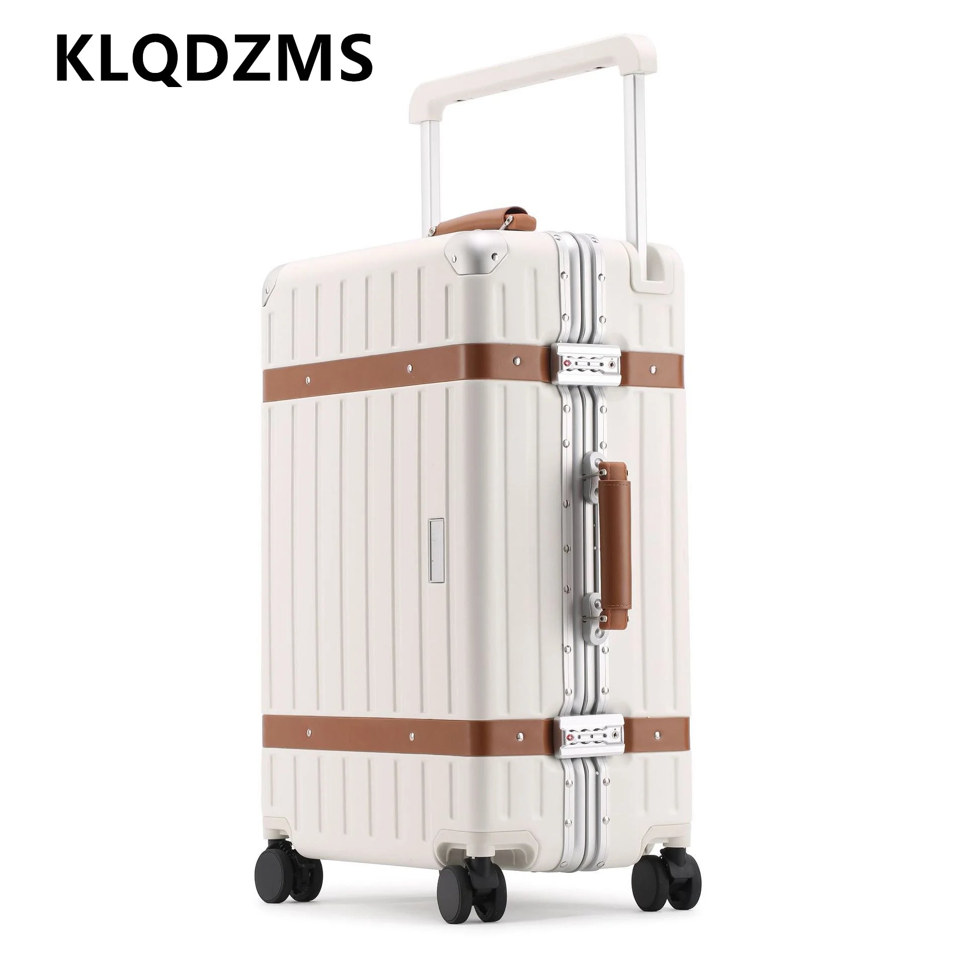 KLQDZMS Travel Luggage High Quality 20 Inch Boarding Box Aluminum Frame Trolley Case 24"26"ABS+PC Password Box Cabin Suitcase