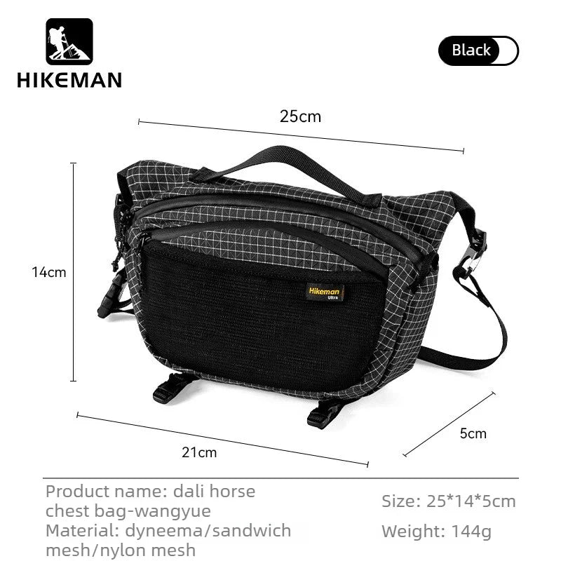 Ultralight Chest Pack UHMWPE Water‑Resistant Crossbody Bag Multi‑Pocket Sling Bag For Hiking Cycling Camping Travel Daily Use