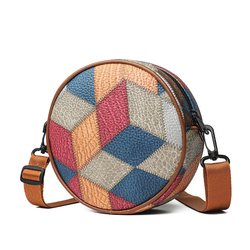 Neutral style round-shaped bag for men and women. Women's shoe bag with a single pocket. Suitable for travel.