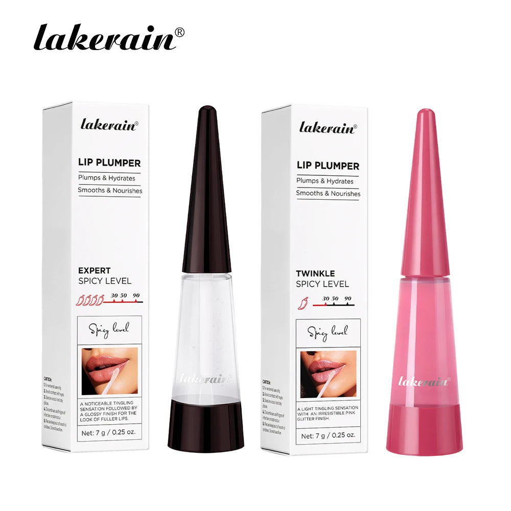 Lakerain Lip Plumper Deep Hydration Long-Lasting Nourishment High-Shine Gloss Shining Voluminous Finish Lip Moisturizing Liquid