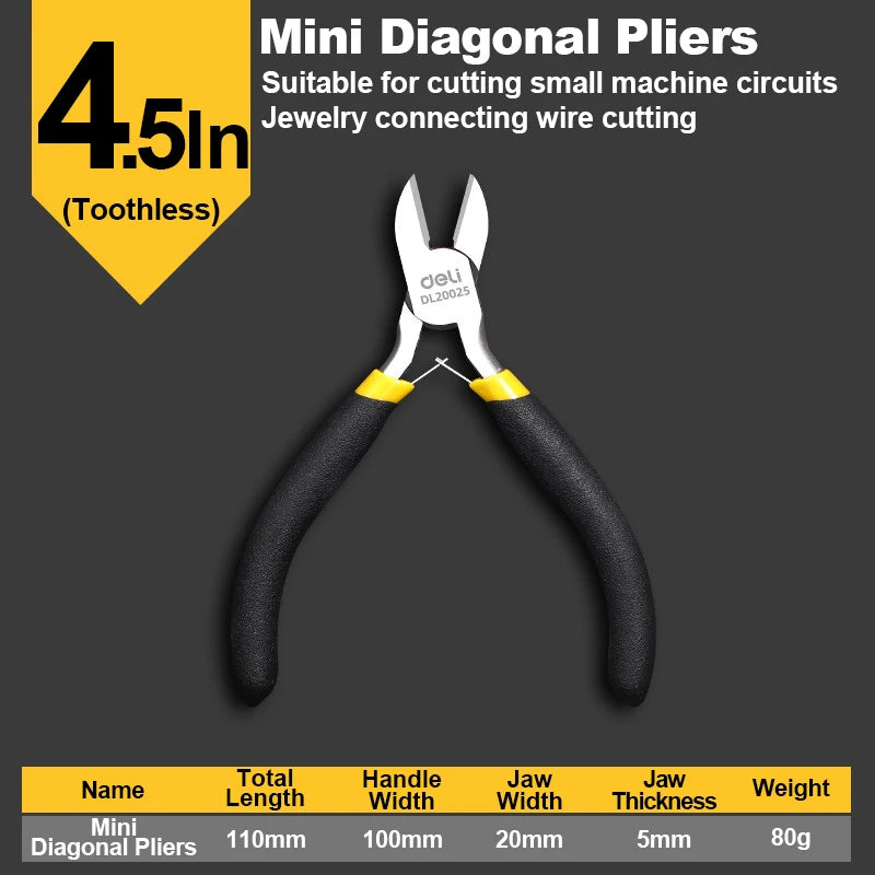 7Pcs Mini Pliers High Carbon Steel Precision Needle Nose Wire Cutter Jewelry Model Assembly Electronics Repair Professional Tool