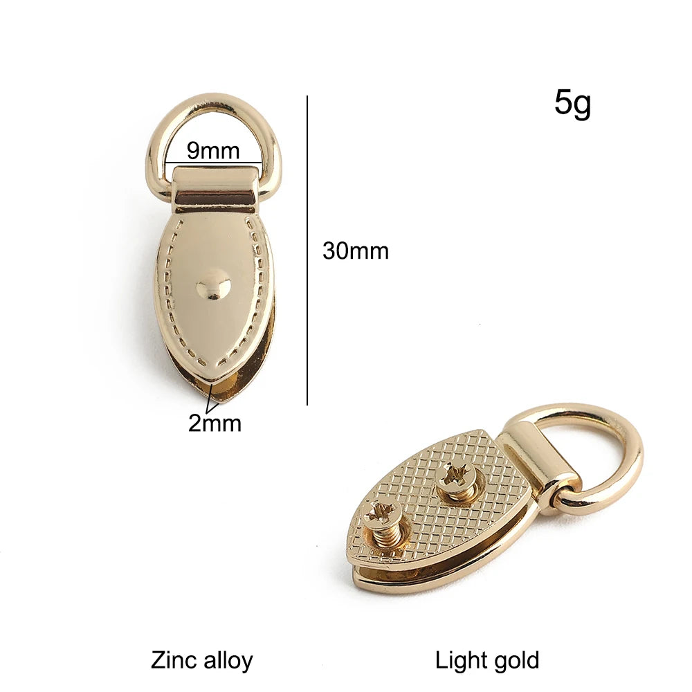 10/40/100PCS Metal O Ring Stud Rivet Screwback Bag Side Edge Anchor Buckles With Screws For Purse Handbag Belt DIY Accessories