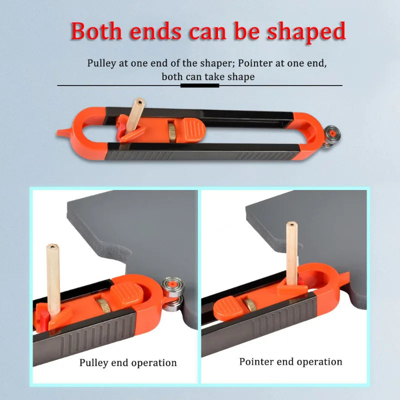 Profile Scribing Ruler Contour Gauge With Lock Adjustable Locking Precise Woodworking Measuring Gauge Measurement Tool