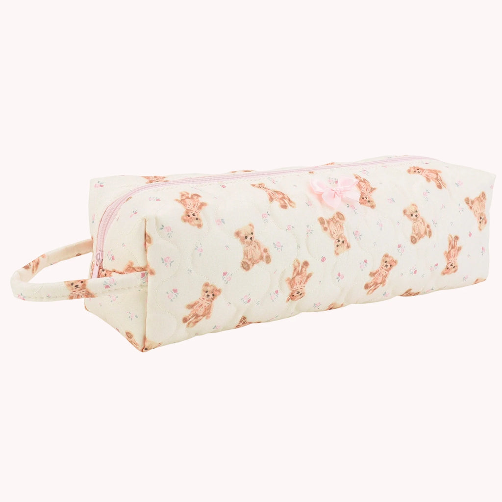 Floral Carrying Bag with Handle  Pencil Pouch with Zipper Lightweight for Women Hair Dryer Straightener Attachments