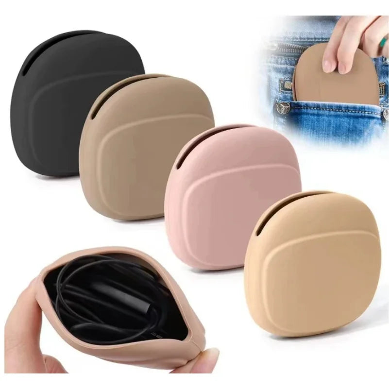 Portable Data Cable Storage Case Silicone Earphone Bag Multifunctional Phone Charger Data Cable Storage Box