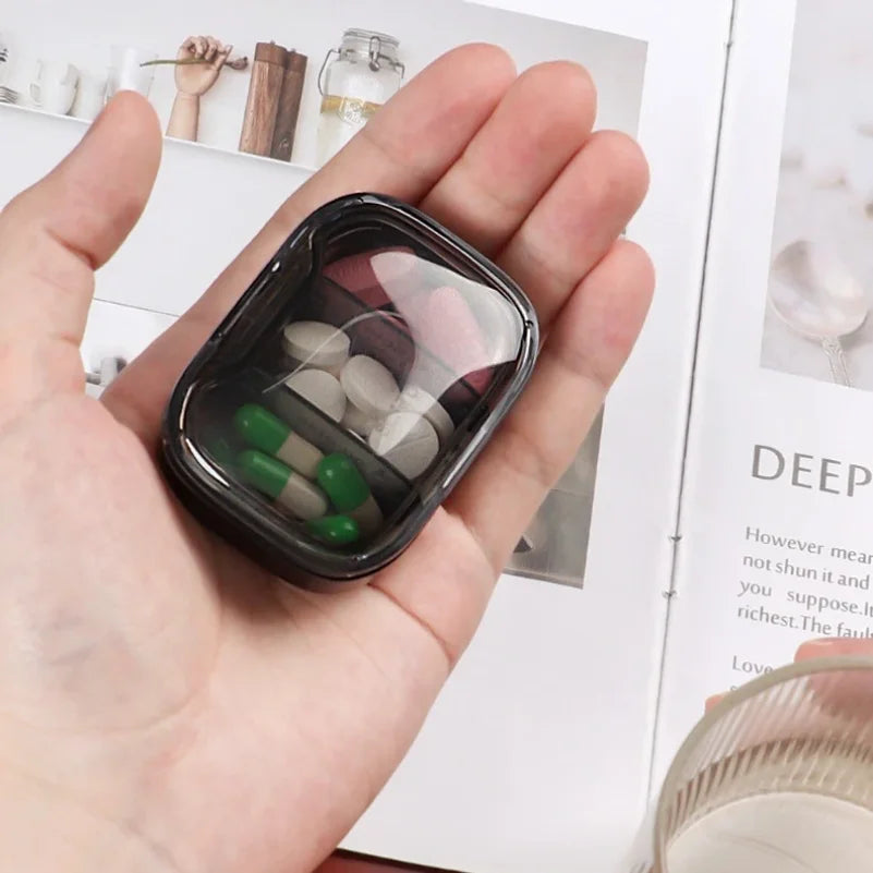 Travel Portable Mini Medicine Pills Boxes Drug Bins Pills Dispenser Pill Storage Box Tablet Pillbox Case Container Organization