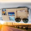 Car Visor Organizer, Auto Interior Accessories, Car Truck SUV Storage Pouch Holder, with Multi-Pocket Net Zipper