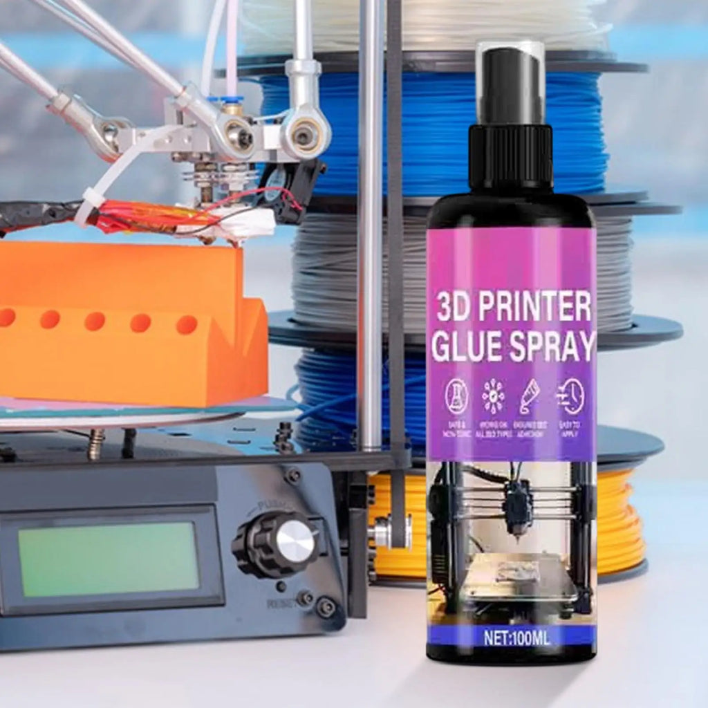 100ml 3D Printer Adhesive Long Lasting Reduces Warping Glue Spray Build Plate Glue universal for Fabric Crafts Quilting Sewing