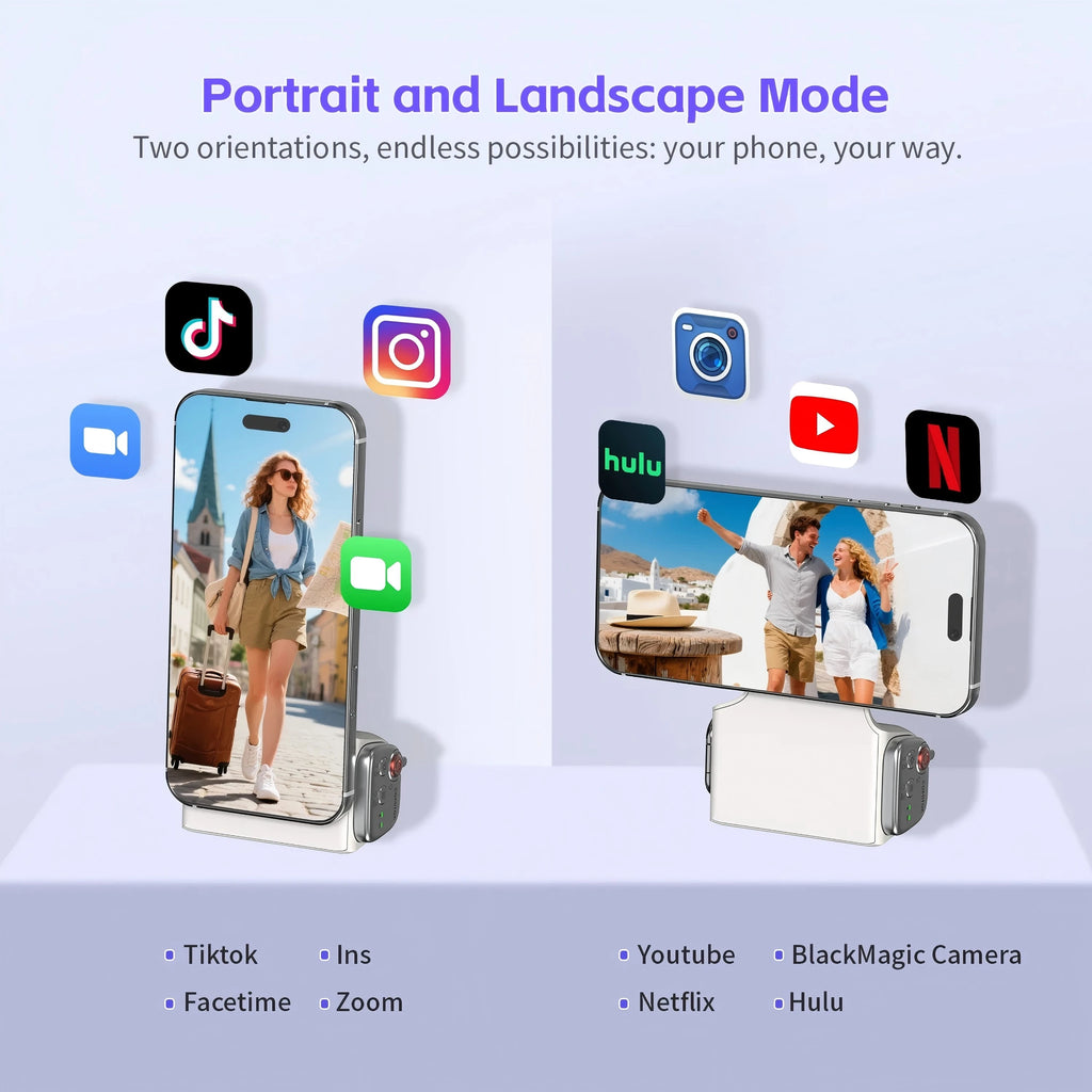 COMITOK iPhone Pro Shooting Too, 1-Click Camera/Lens Flip, DSLR Shutter, Focus Lock, Ergonomic Rechargeable Remote