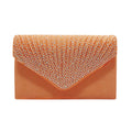 Women'S Fashion Elegant Clutches Trend Satin Rhinestone Shoulder Bag With Thin Chain Party Banquet Dress Matching Evening Bags