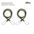 2Pcs 60cm Elastic Rope with Hook Bungee Cord, Outdoor Heavy Duty Bungee Cord, Camping Luggage Packing Ropes Camping Accessories