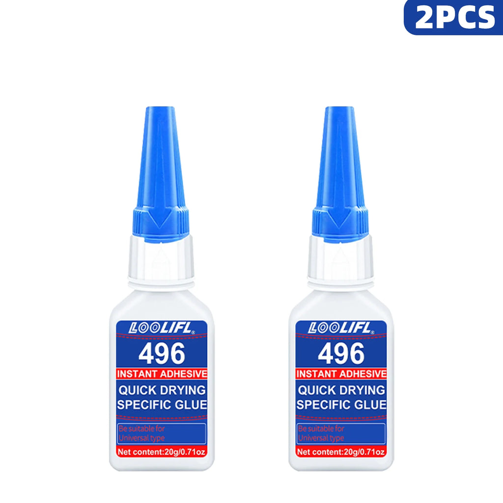 LOOLIFL496 Super Glue 20g Instant Adhesive Quick Drying Universal Strong Glue for Plastic Rubber Metal Wood Crafts Repair 1-5pcs