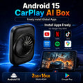 2026 New CarPlay Smart AI Box, Android System Wireless CarPlay Android Auto Adapte Support Netflix YouTube Streaming Video Apps