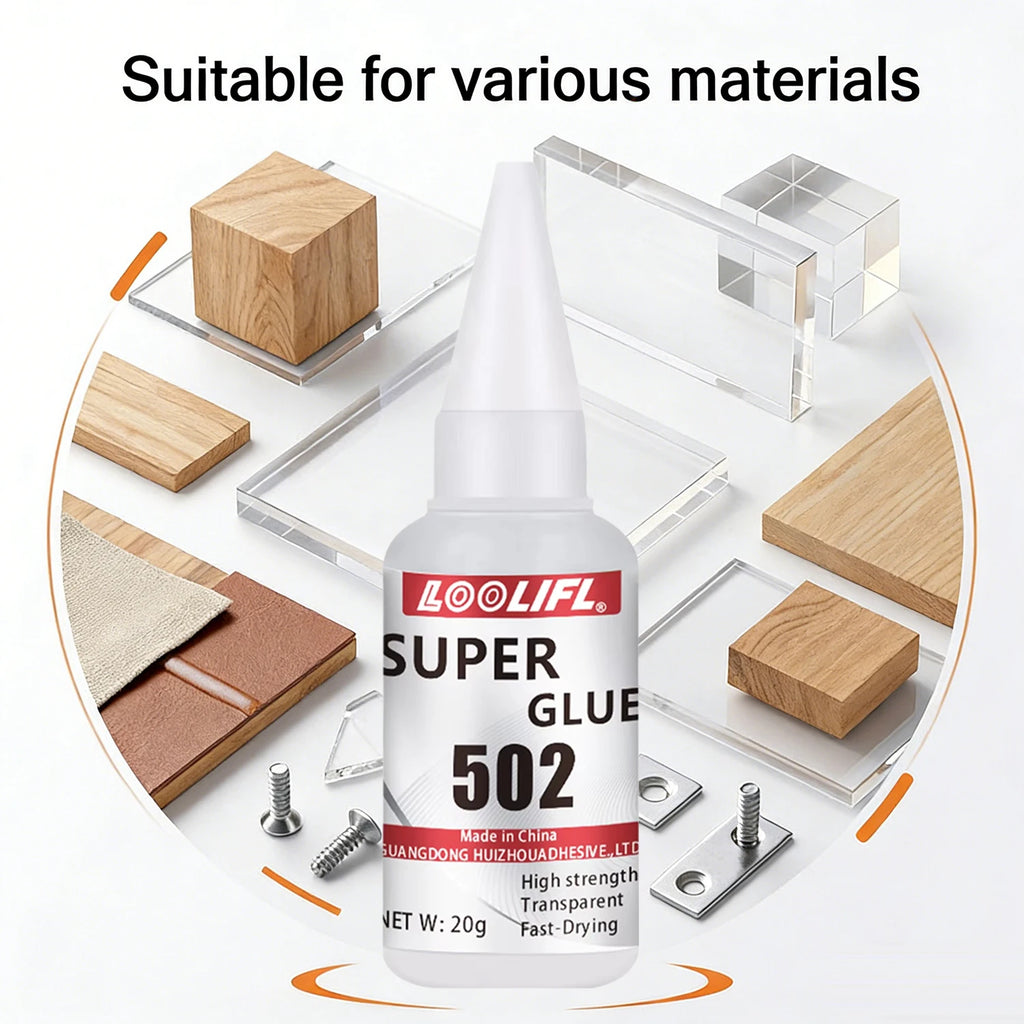 LOOLIFL 502 Super Glue 20g Fast Drying  Strong Adhesive Universal Bonding Glue for Plastic Metal Ceramic Wood Rubber Shoes1-5pcs
