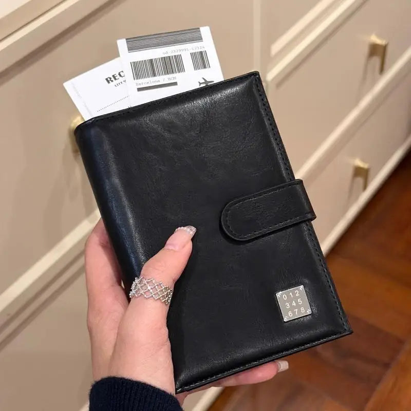 Travel Passport Wallet Women Man Card Holder RFID Blocking Credit Card ID Bag Plane Ticket Holder Multifunction Wallets