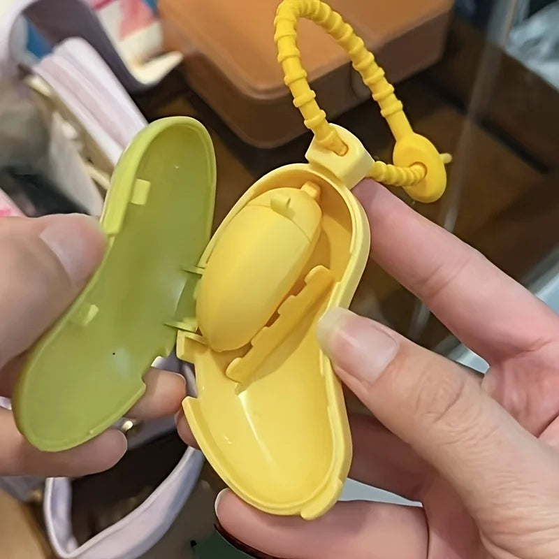 Banana Shape Toothbrush Cover & Toothpaste Travel Case, Silicone Dustproof Holder, Camping, Home