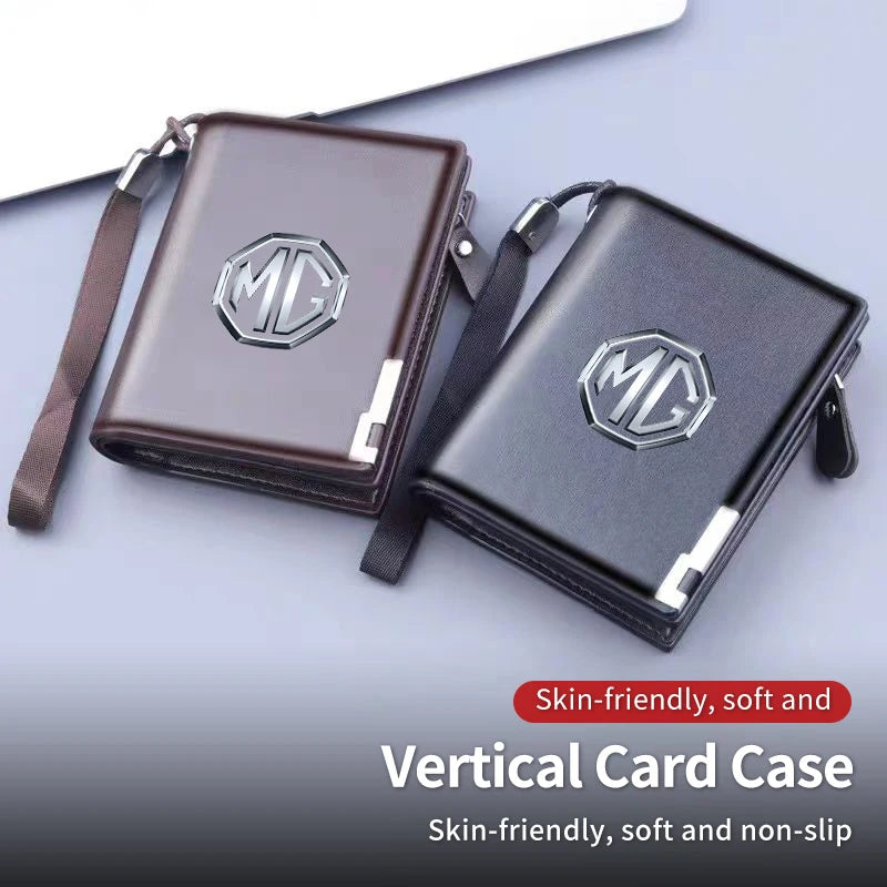 Leather Car Driver License Credit ID Card Holder Case Wallets For Morris Garages MG 6 3 5 7 TF ZR ZS HS GS GT Hector RX5 Gundam