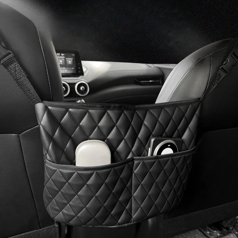 1pc Large Capacity Car Seat Back Organize- Storage Mesh Bag with Hanging Mount, Lightweight Auto Interior Accessory Organizer