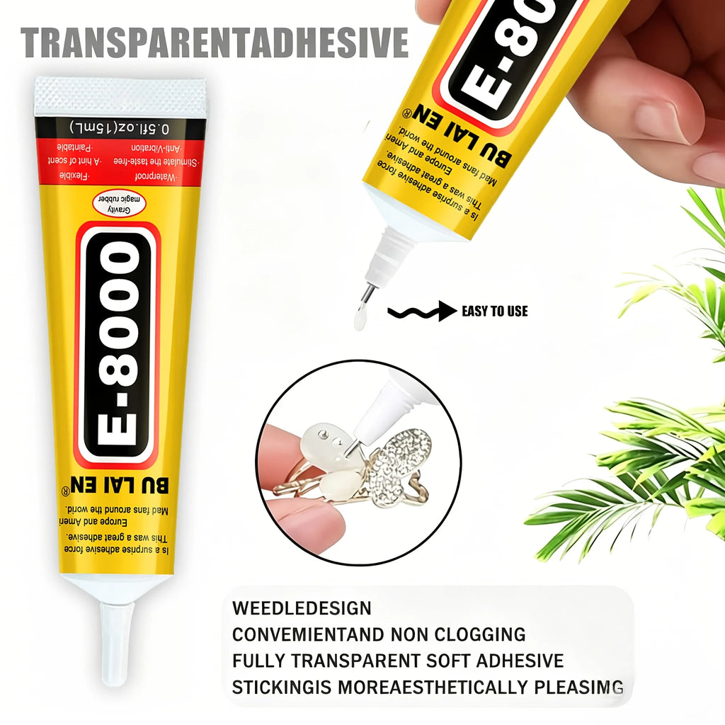 (Epoxy Resin 15g–110g) B7000 E8000 Waterproof Clear Adhesive for Jewelry and Mobile Phones