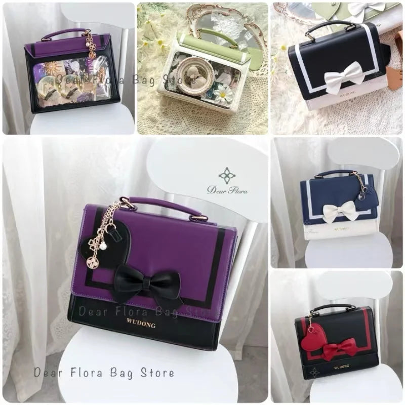 Y2K Premium Version Sweet Ita Bag Lolita Girl Transparent Bag Fashion Preppy Style Shoulder Crossbody Bag Kawaii Display Handbag