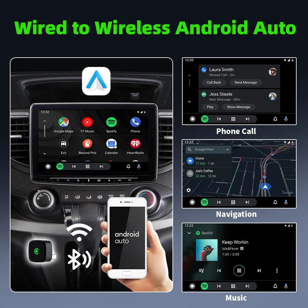 Wireless CarPlay Adapter for Apple Car Play, Small Mini Edition, Converts Factory Wired to Wireless CarPlay, Plug & Play