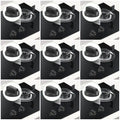 9Pack X(6 PCS Kitchen Black Plastic Gas Stove Cooker Control Knobs)