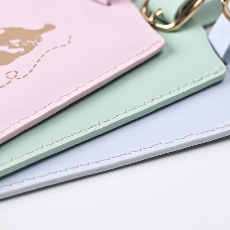 Luggage Tags for Suitcases PU Leather Privacy Protection Bag Tags Travel Accessories Essential