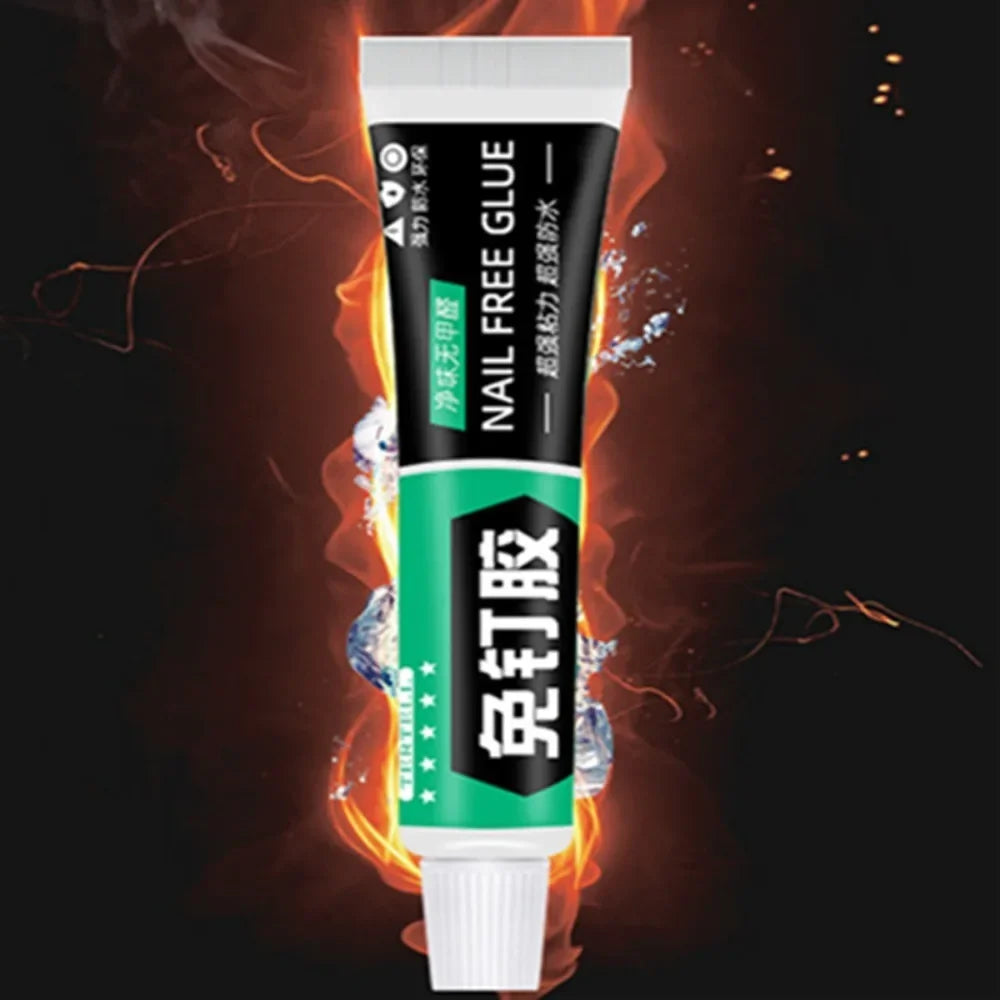 All-Purpose Glue Quick Drying Waterproof Extra Strong Sealant Powerful Nail Free Adhesive Fix for Plastic Glass Metal Ceramic