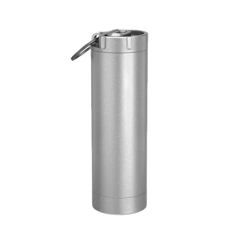 Titanium Alloy Waterproof Sealed Medicine Bottle Multi-Functional Toothpick Case Portable Travel Storage Box Outdoor EDC Tool