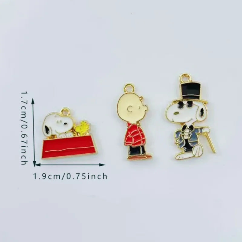 10pcs Cute Card Puppy Series Pendant, DIY Jewelry Making Earrings, Keychains, Jewelry Accessorie