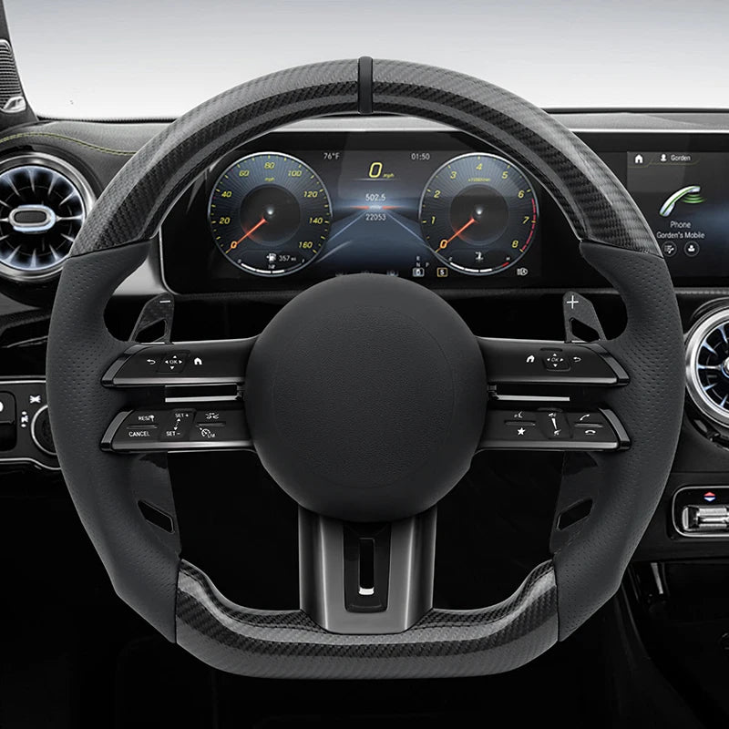 Upgrade Carbon Car Steering Wheel for Mercedes Benz AMG W204 W205 W221 W222 E300 Cls Glc Gle Gls Gla Cla Glk G63 GLA45