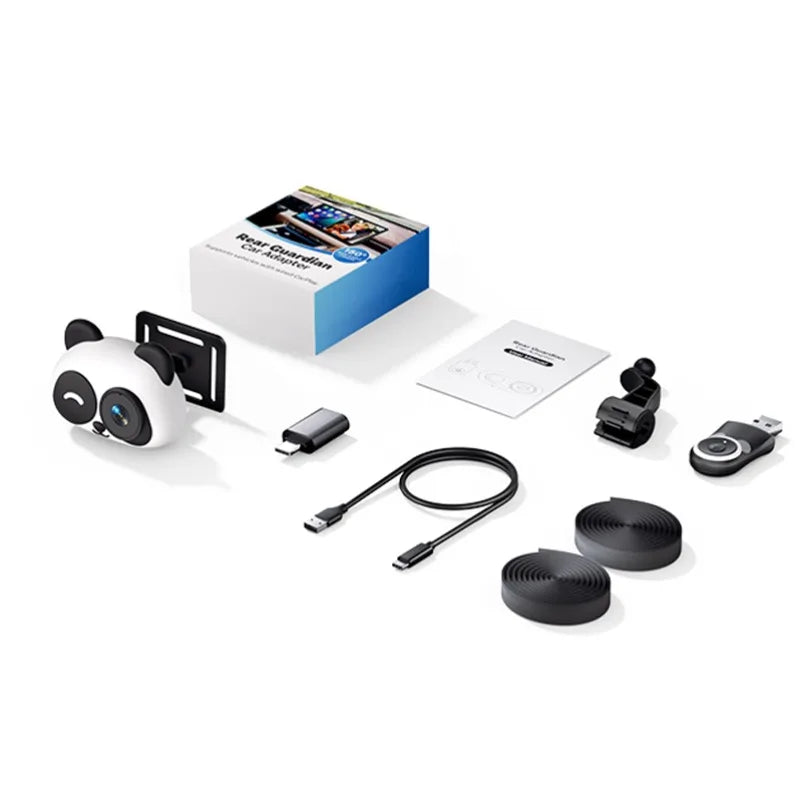 VIKEFON Cabin Care Wireless CarPlay Adapter 1080P HD Baby Car Camera 150° Wide-angle Night Vision split-screen Backseat Monitor