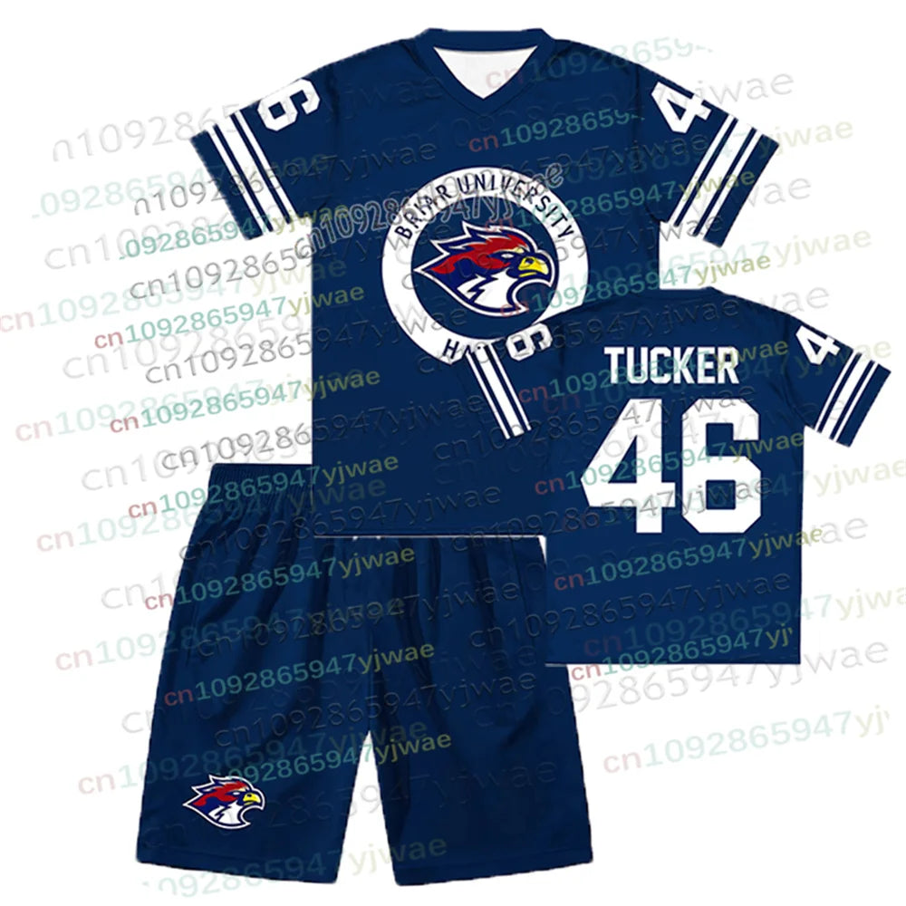 Off Campus Briar University Jersey 2 Piece Outfit Tracksuit Graham 44 22 DI LAURENTIS 66 Tucker46 Mens Tshirt Shorts 2 Piece Set