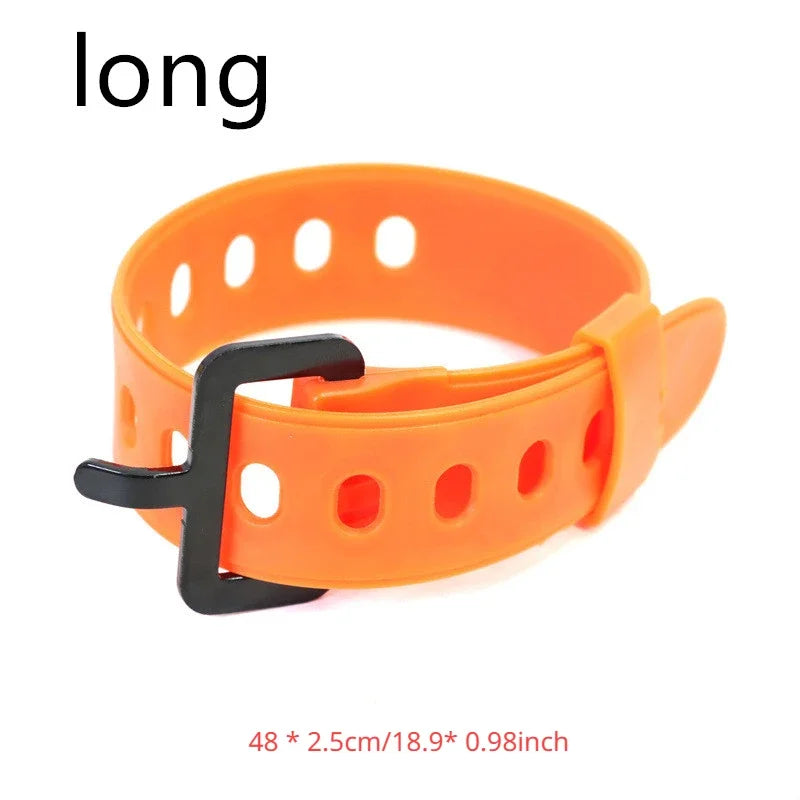 Durable Rubber Cargo Tie Down Travel Tied Belt Luggage Lash Belt Strap Camping Hiking Cargo Storage Belt Buckle Camping Gear