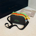 Trendy Personality Dopamine Rainbow Color Diagonal Cross Bag Large Capacity Outdoor Convenient Handheld Travel Makeup Bag