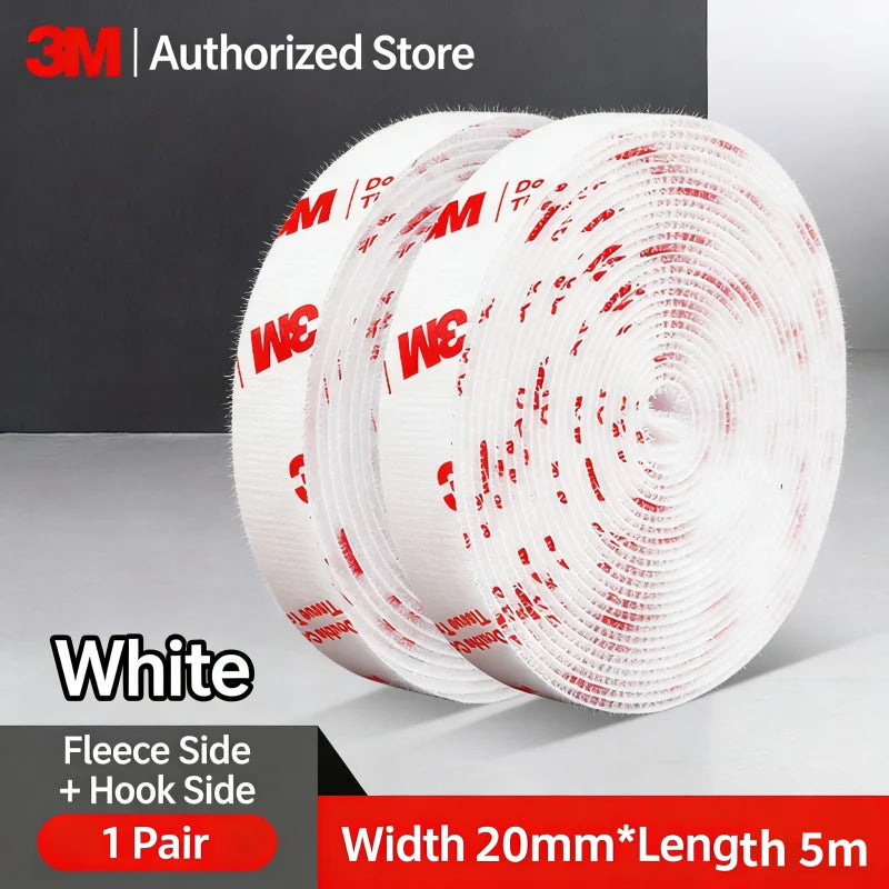 3M Strong Double-sided Adhesive Hook and Loop Tape High-adhesion for Car Mats Home Use More - Strong Self-Adhesive Fastener