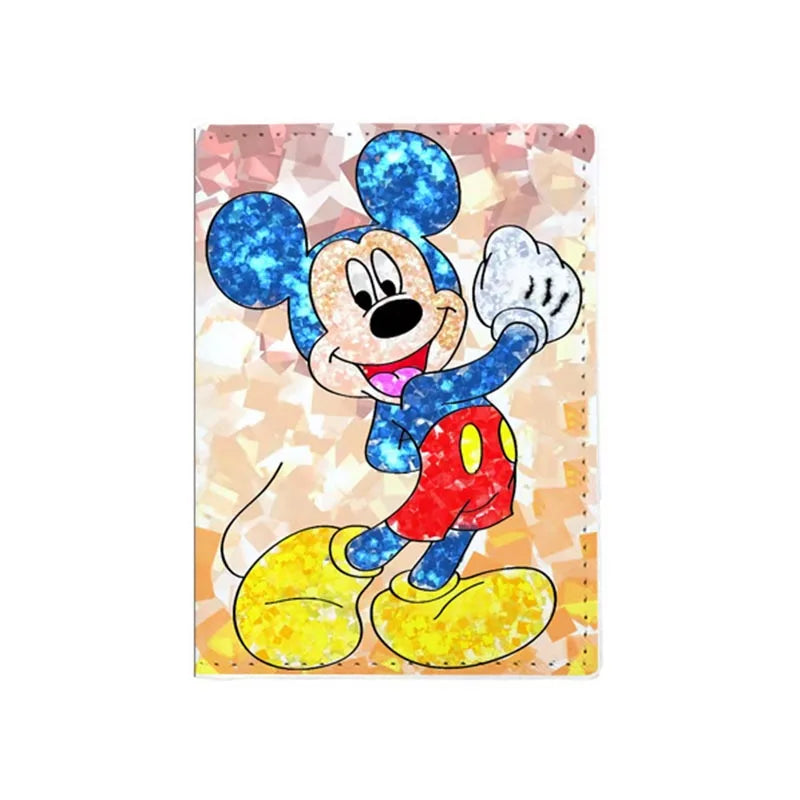 2023 Disney Mickey Minnie Mouse Travel Accessories Passport Cover Holder PU Leather Unisex ID Bank Card Holders Wedding Gifts